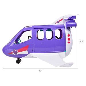 Kid Connection Jet Plane Purple And White Fashion Doll Airplane Travel Vacation